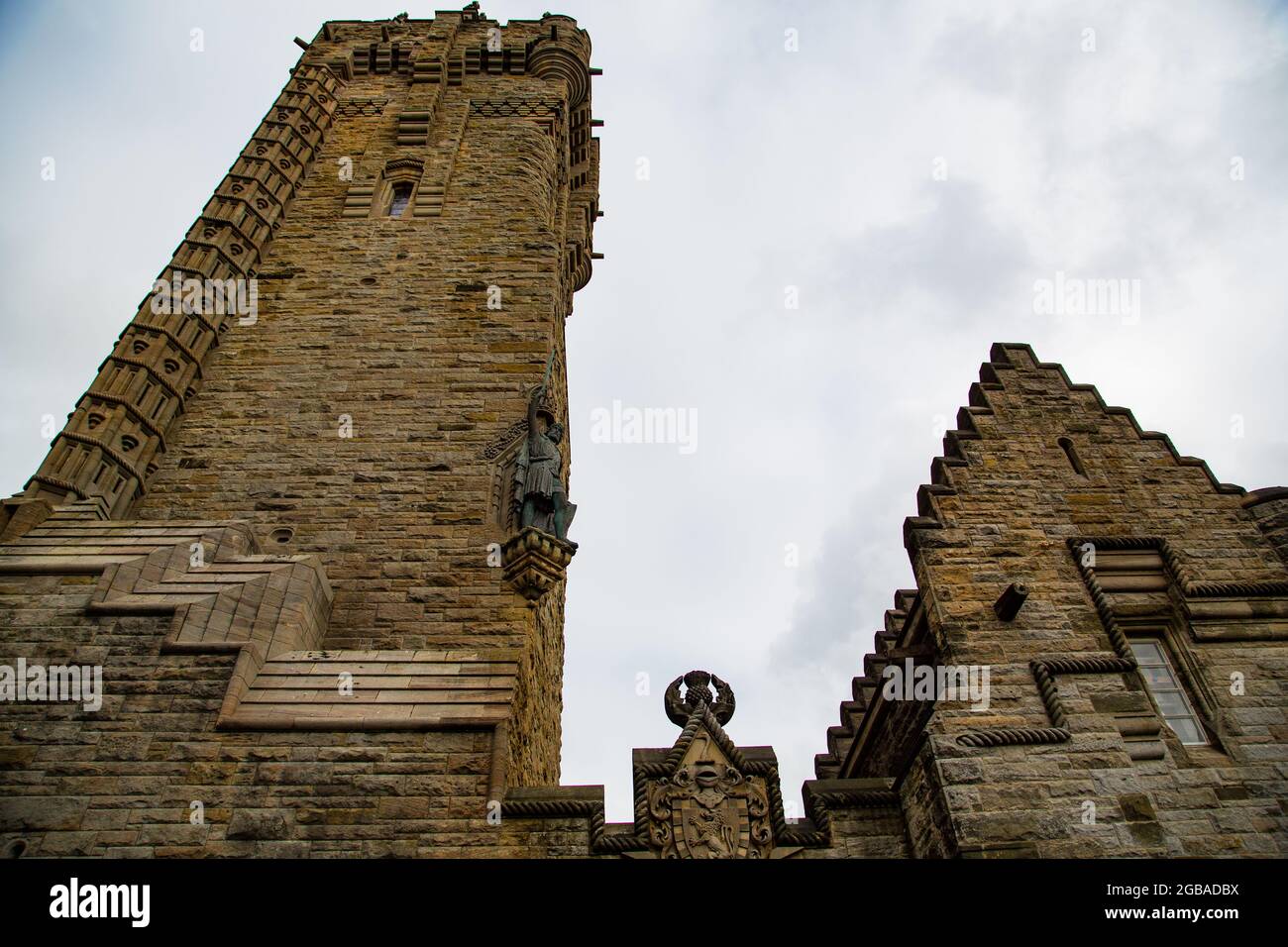 Detalles y vista del monumento a William Wallace en Stirling Stock Photo