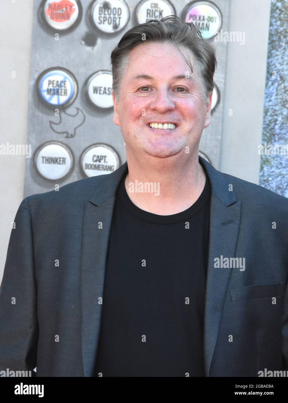 Los Angeles, California, USA 2nd August 2021 Composer John Miurphy attends Warner Bros. Premiere of 'The Suicide Squad' at Regency Village Theatre on August 2, 2021 in Los Angeles, California, USA. Photo by Barry King/Alamy Live News Stock Photo