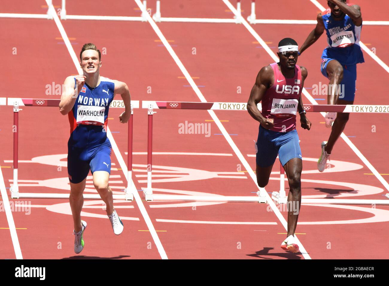 Karsten Warholm (NOR) becomes Olympic champion and breaks the world record  on 400m hurdles during the Olympic Games Tokyo 2020, Athletics on August 3,  2021 at Tokyo stadium in Tokyo, Japan -
