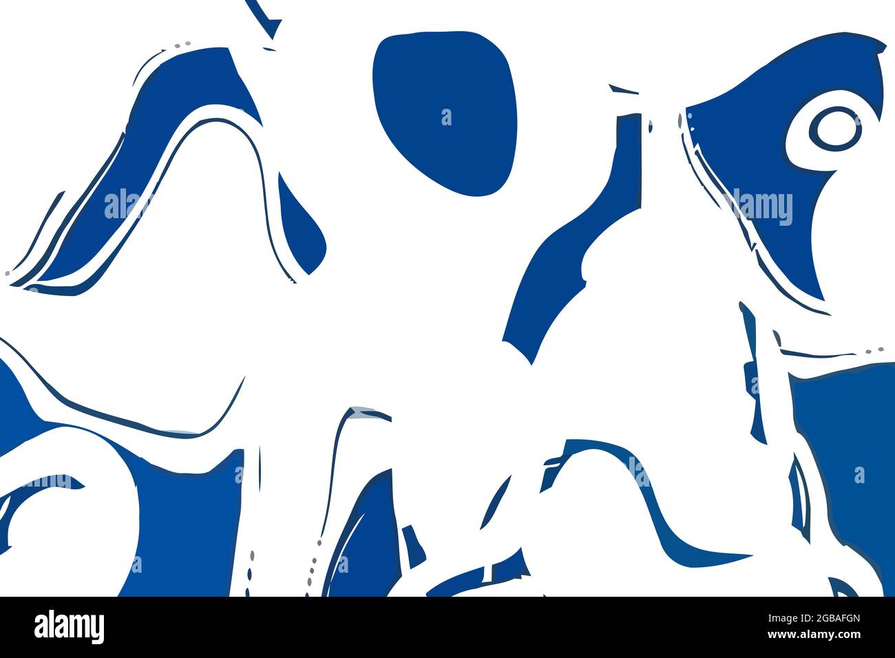Blue and white background. Abstract vector. Moving waves design. Fluid ...