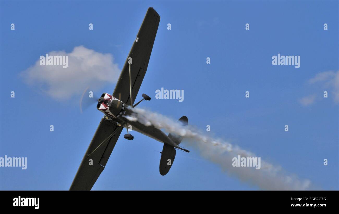 Ferrara Italy JUNE, 27, 2021 Vietnam war airplane. Cessna L-19 O-1 Bird Dog Mekong Mauler of United States Army Stock Photo