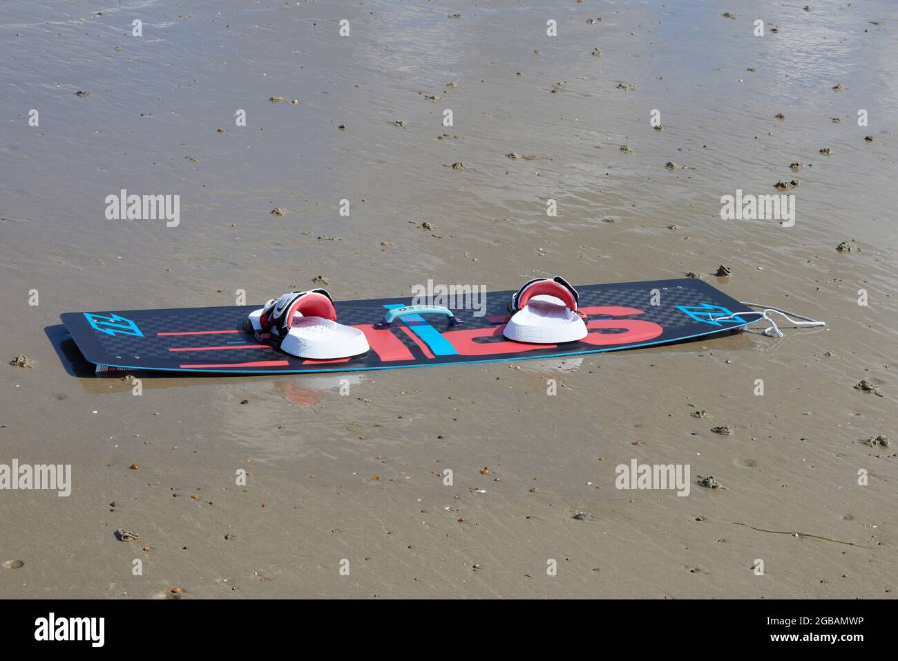 Kite surfing board seen on the beach Stock Photo Alamy