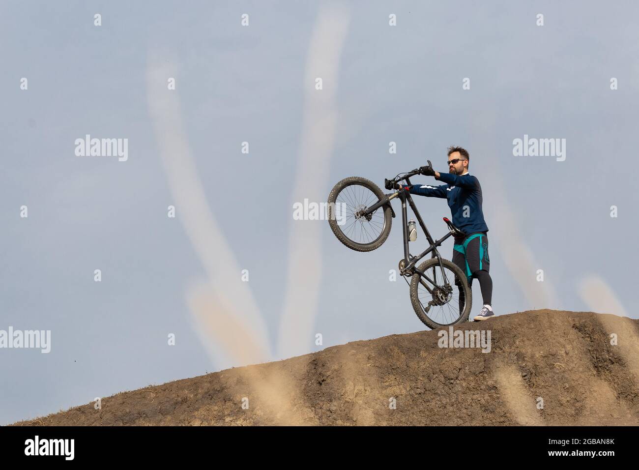 Bearded mountain bicyclist rides hi-res stock photography and images ...