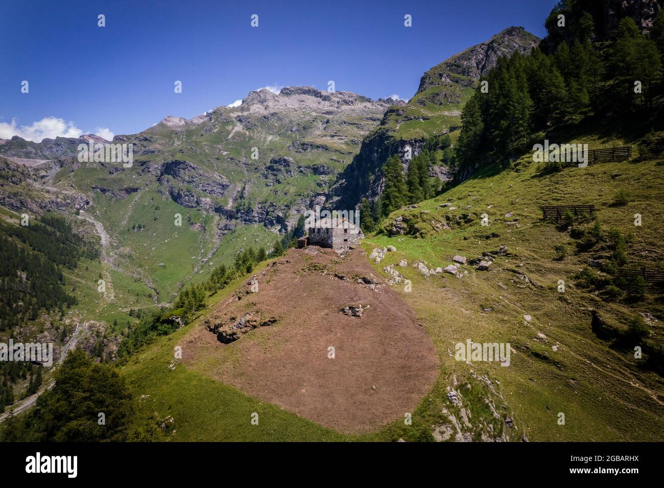 The Alps in Valle d'Aosta, Italy. Stock Photo