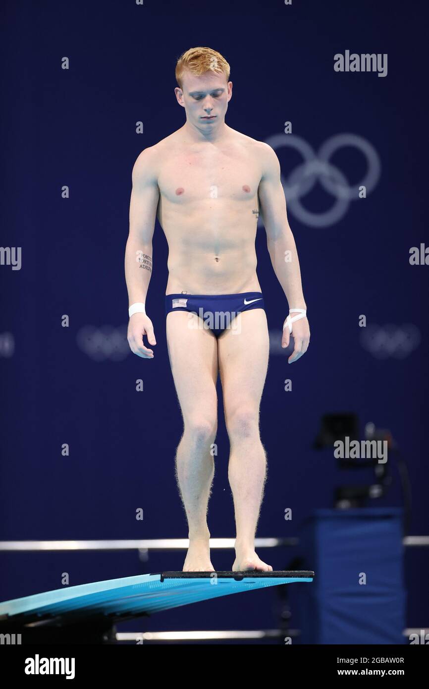 Tokyo, Japan. 3rd Aug, 2021. CAPOBIANCO Andrew (USA) Diving : Men's 3m Springboard Final during the Tokyo 2020 Olympic Games at the Tokyo Aquatics Centre in Tokyo, Japan . Credit: Akihiro Sugimoto/AFLO SPORT/Alamy Live News Stock Photo