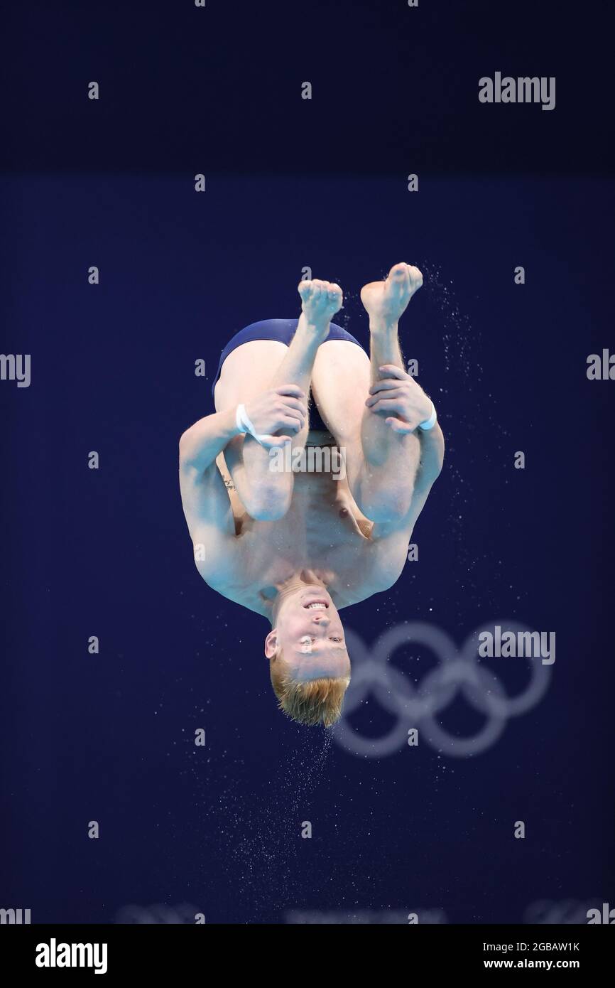 Tokyo, Japan. 3rd Aug, 2021. CAPOBIANCO Andrew (USA) Diving : Men's 3m Springboard Final during the Tokyo 2020 Olympic Games at the Tokyo Aquatics Centre in Tokyo, Japan . Credit: Akihiro Sugimoto/AFLO SPORT/Alamy Live News Stock Photo