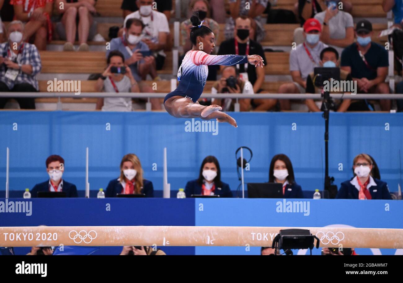 Tokyo, Japan. 03rd Aug, 2021. Gymnastics Olympics, balance beam, women