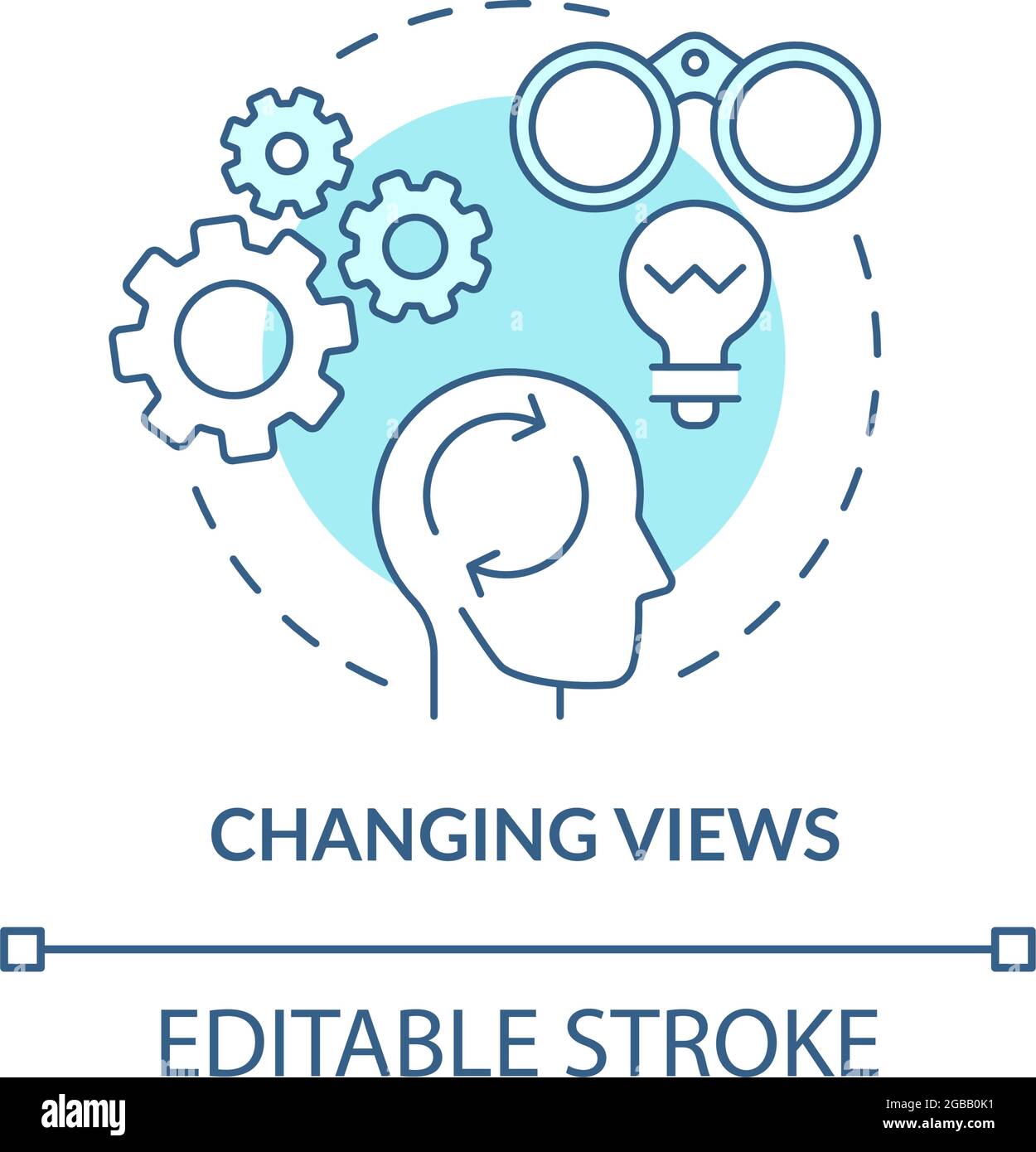 Individual way of thinking concept icon Stock Vector Image & Art - Alamy