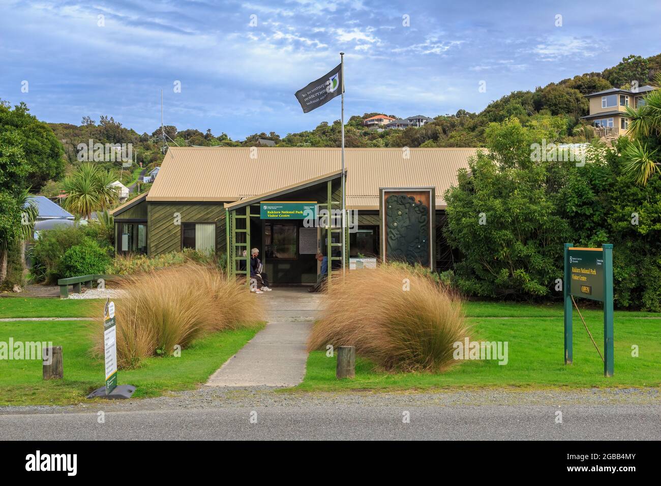 The Department of Conservation visitor center on Stewart Island, New Zealand Stock Photo