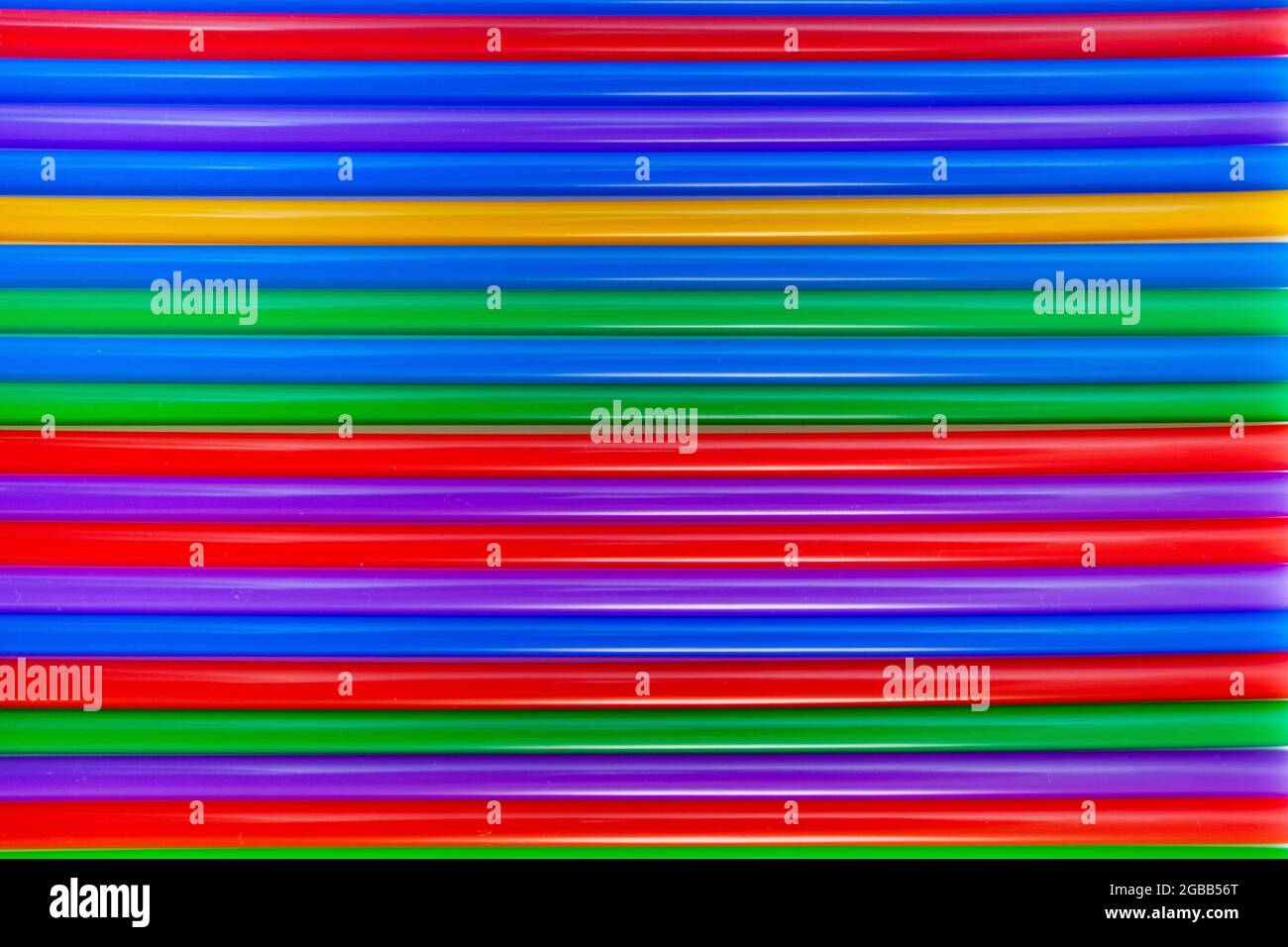 texture of multi-colored cocktail tubes Stock Photo