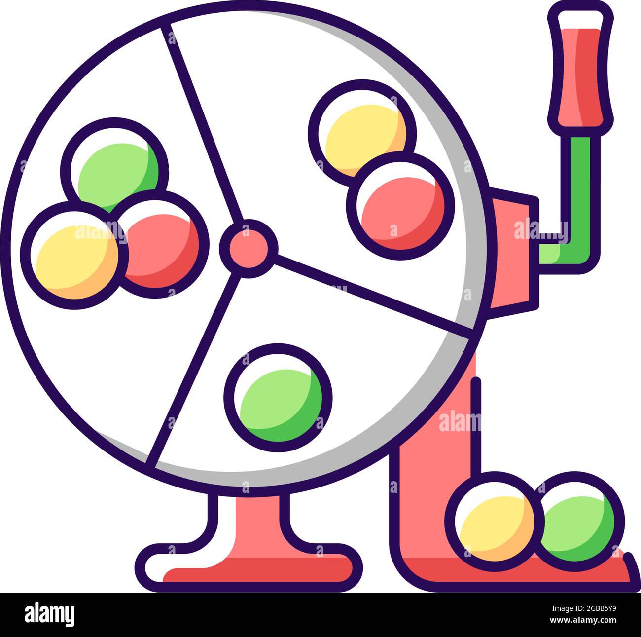 Raffle lotto ball machine Stock Vector Images - Alamy