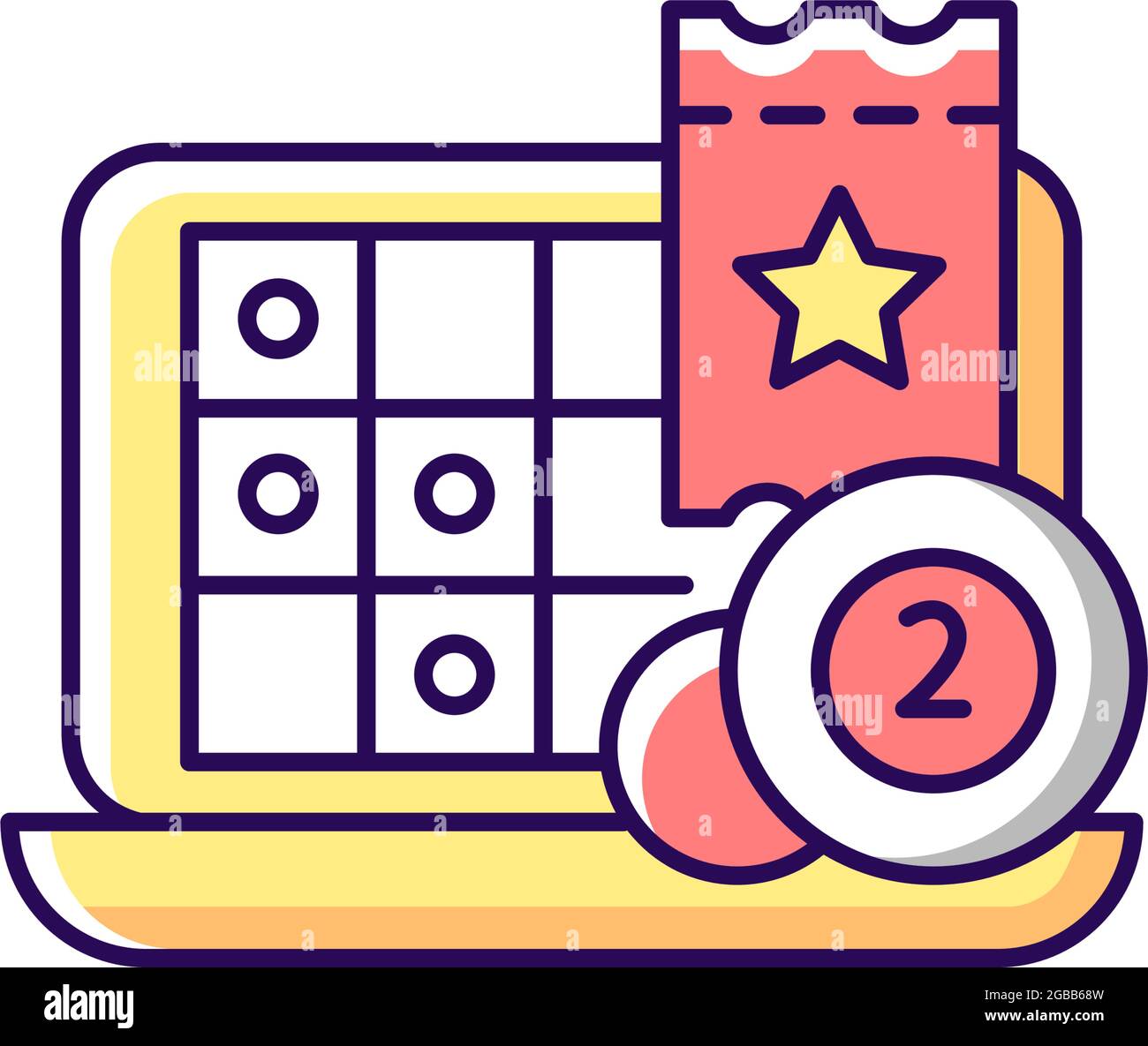iLottery RGB color icon Stock Vector