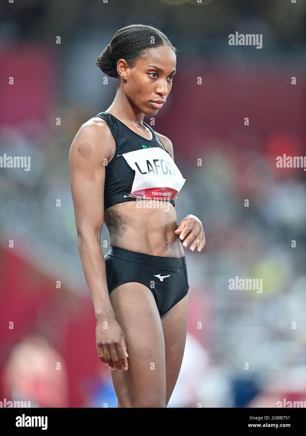 TOKYO, JAPAN AUGUST 1 Thea Lafond of Dominica competing on Women's