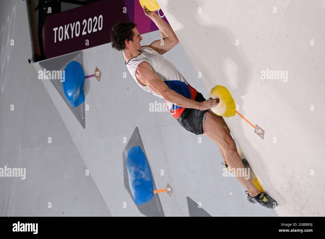 Czech climber Adam Ondra attends bouldering qualification during the
