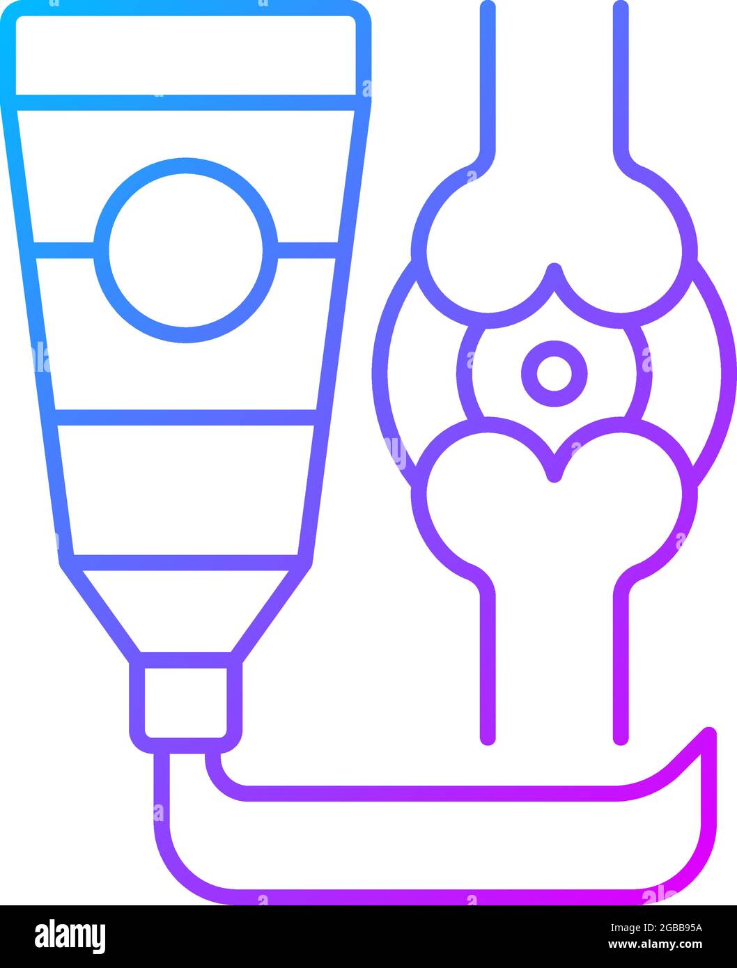 Ointment for arthritis gradient linear vector icon Stock Vector