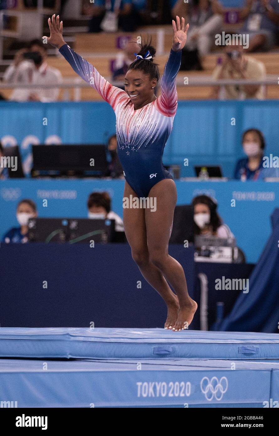 August 3 21 Tokyo Kanto Japan August 3 21 Tokyo Japan Usa Gymnast Simone Biles 24 Competes On The Balance Beam For The First Time After Withdrawing From The Team Women S Individual
