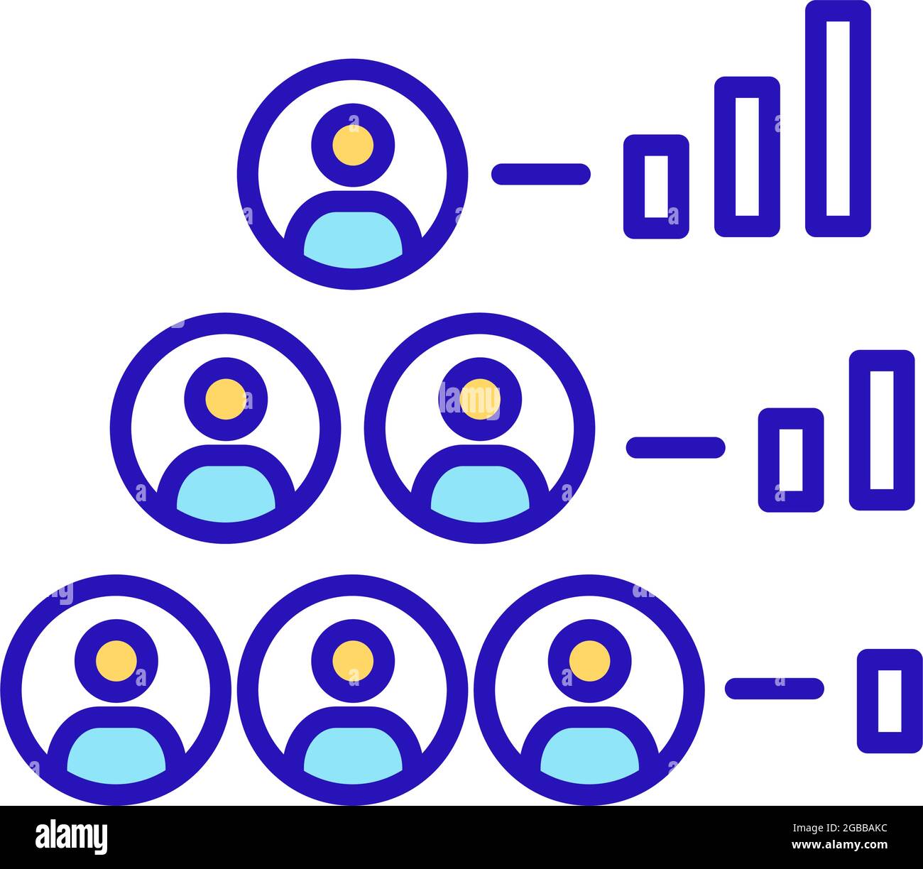 Access for workers RGB color icon Stock Vector