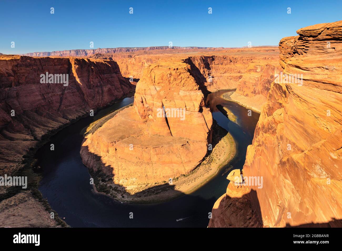 Horseshoe Bend, Glen Canyon, Colorado River, Arizona, United States of America, North America Stock Photo