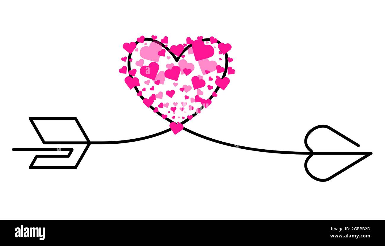 Happy Valentines Day lettering isolated on white background vector ...