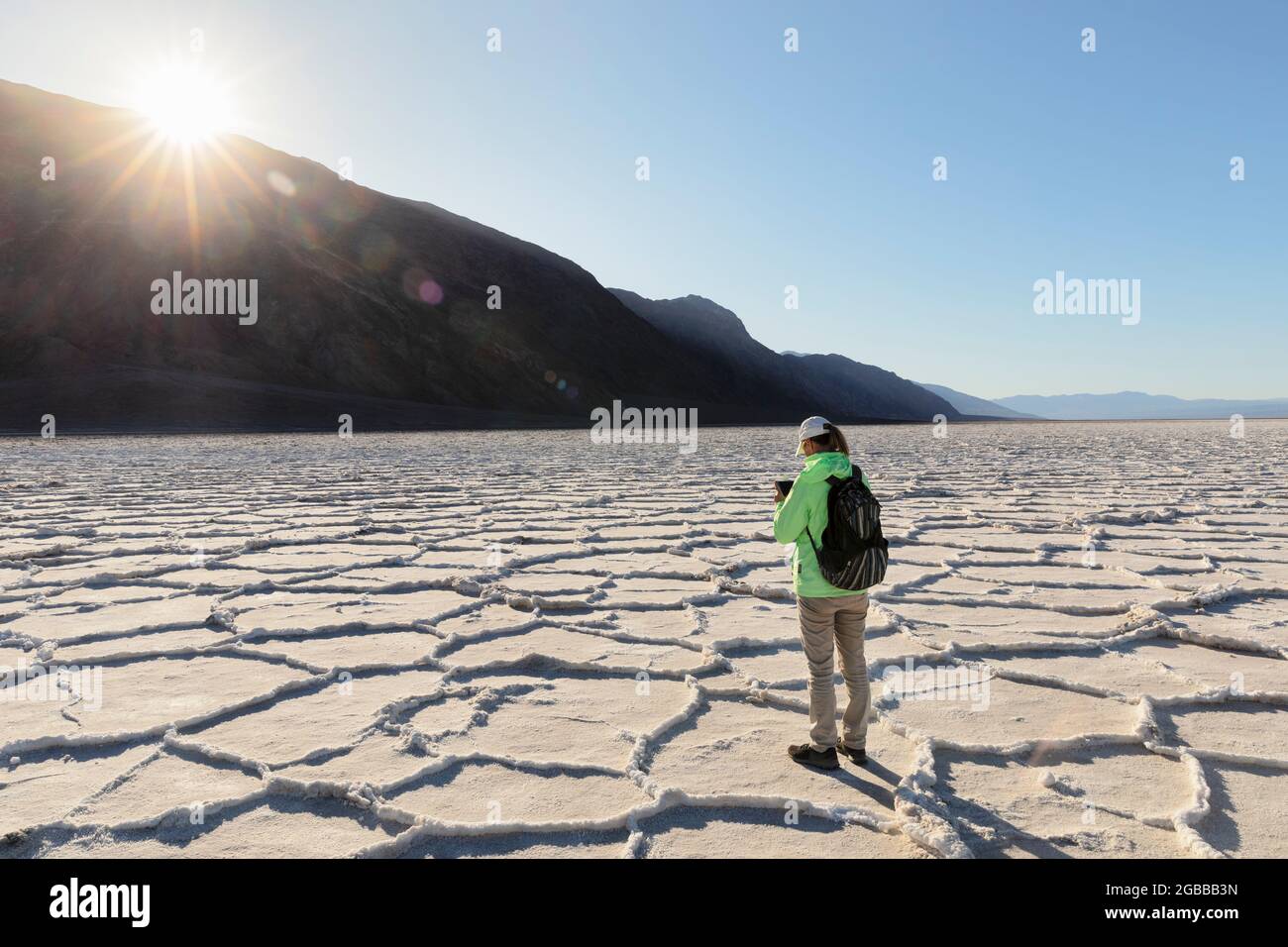 Badwater Basin, Death Valley National Park, California, United States of America, North America Stock Photo
