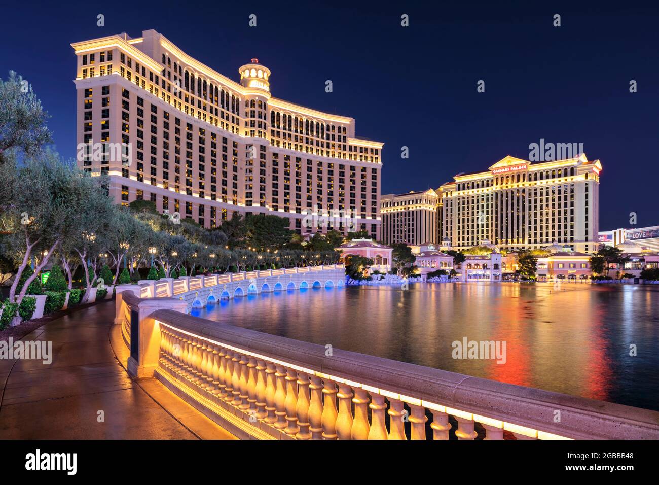 Hotel Bellagio, Las Vegas Strip, Las Vegas, Nevada, United States of America, North America Stock Photo