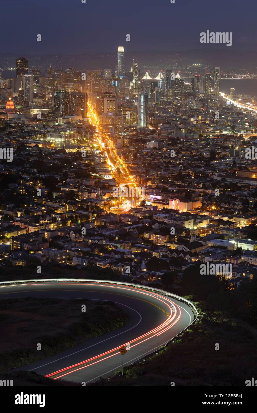 Skyline of San Francisco, California, United States of America, North America Stock Photo