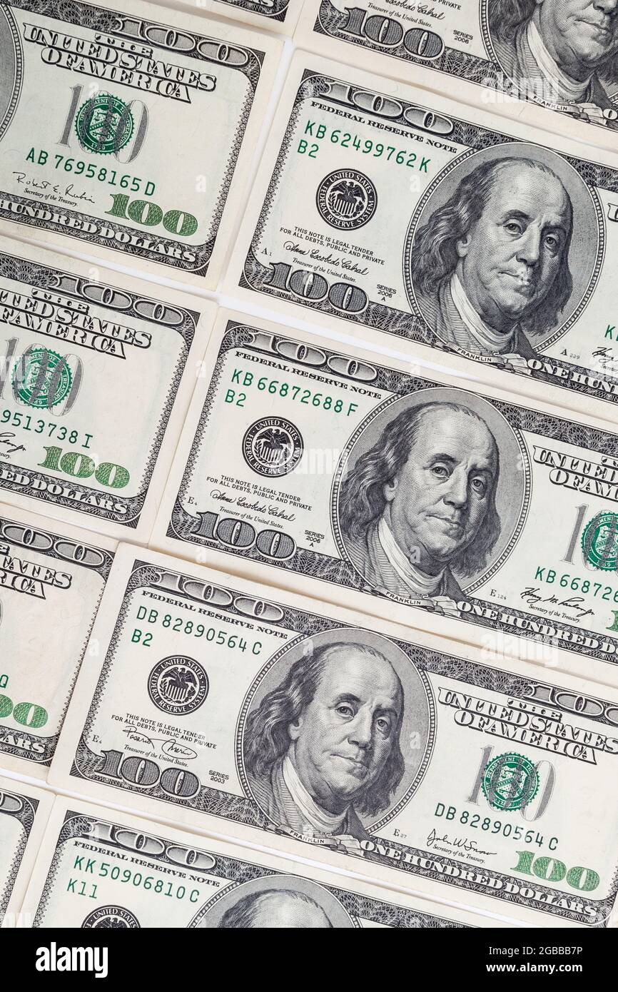 Texture US dollars. Background of one hundred dollar bills Stock Photo ...