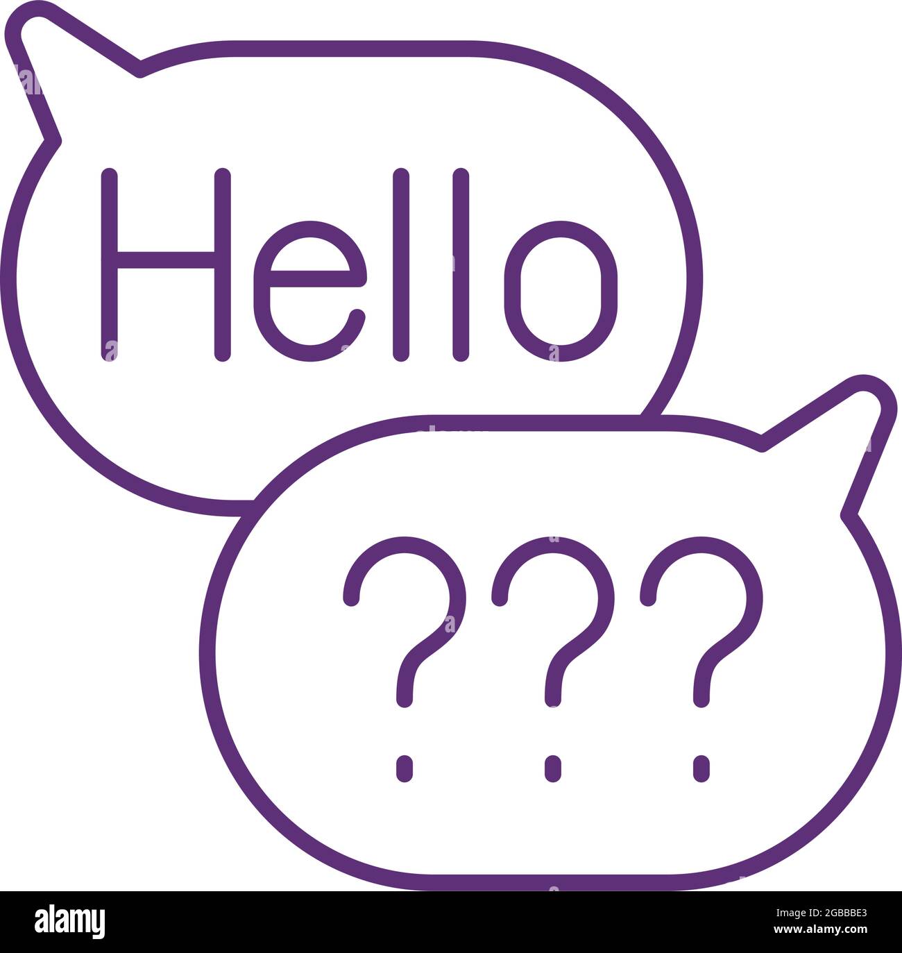 Chat bubble RGB color icon Stock Vector