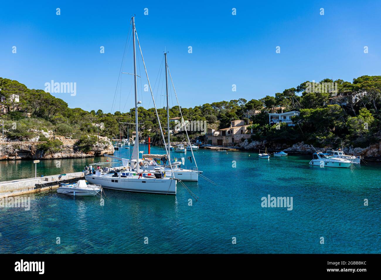 Cove of Cala Figuera, Mallorca, Balearic Islands, Spain, Mediterranean, Europe Stock Photo