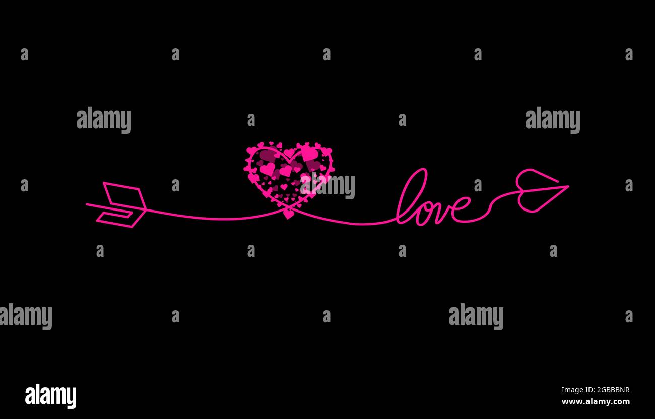 Happy Valentines Day lettering isolated on white background vector ...