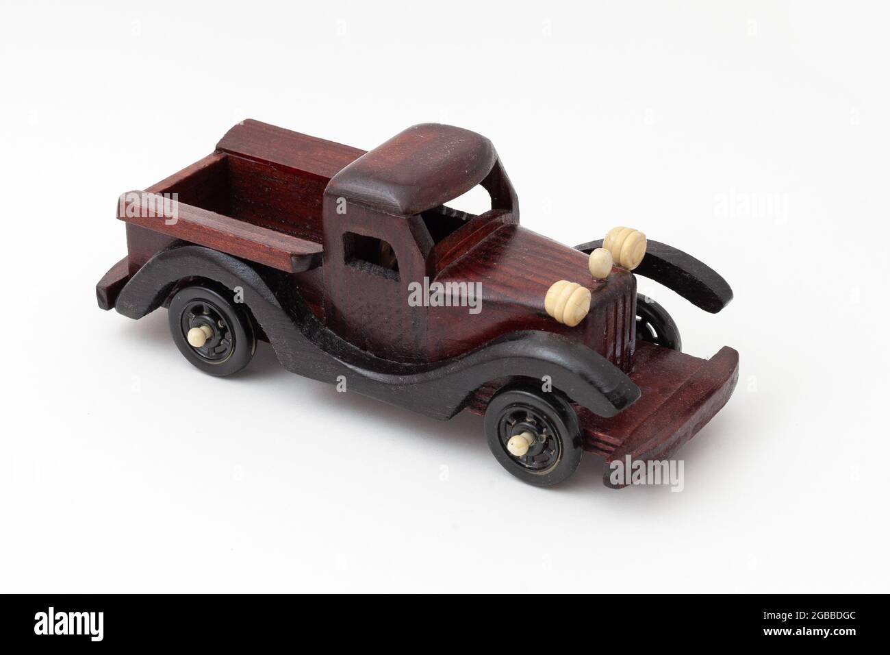 wooden toy car isolated on white background Stock Photo - Alamy