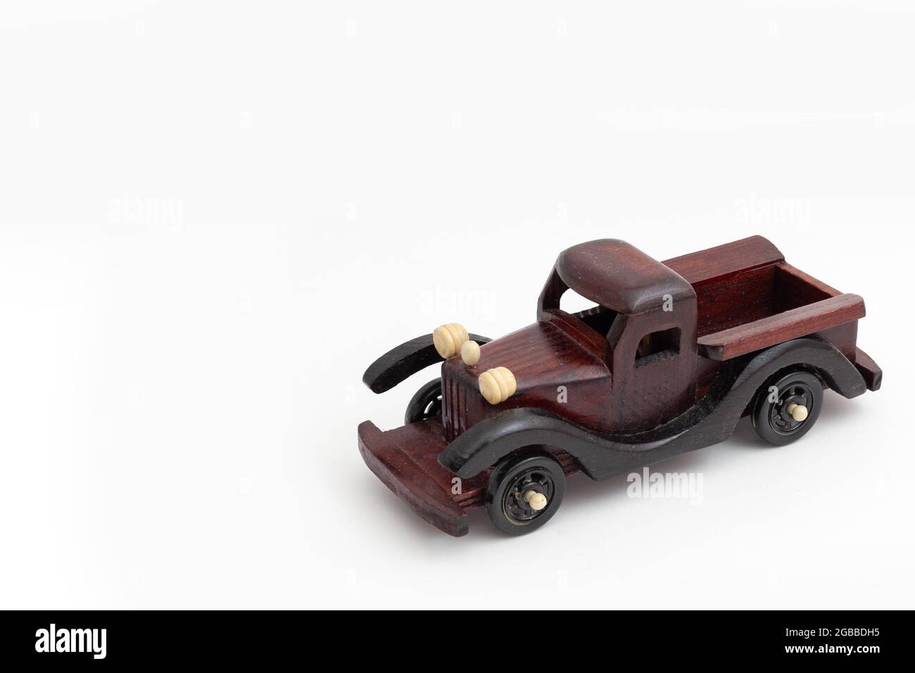 wooden toy car isolated on white background Stock Photo - Alamy