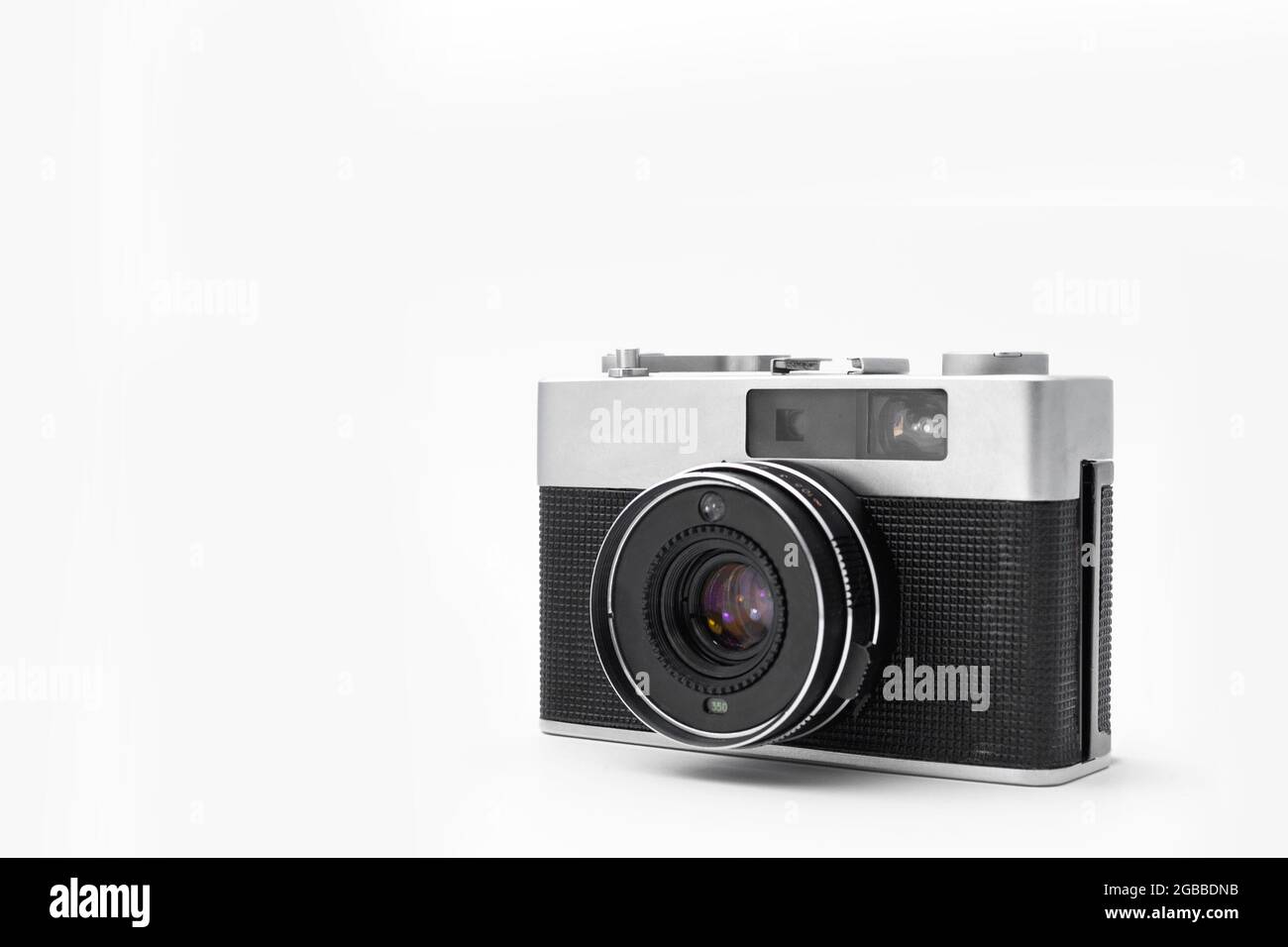 retro film camera on an isolated white background Stock Photo - Alamy