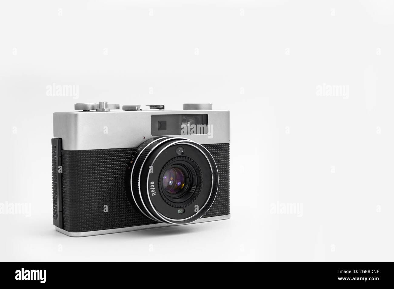 retro film camera on an isolated white background Stock Photo - Alamy