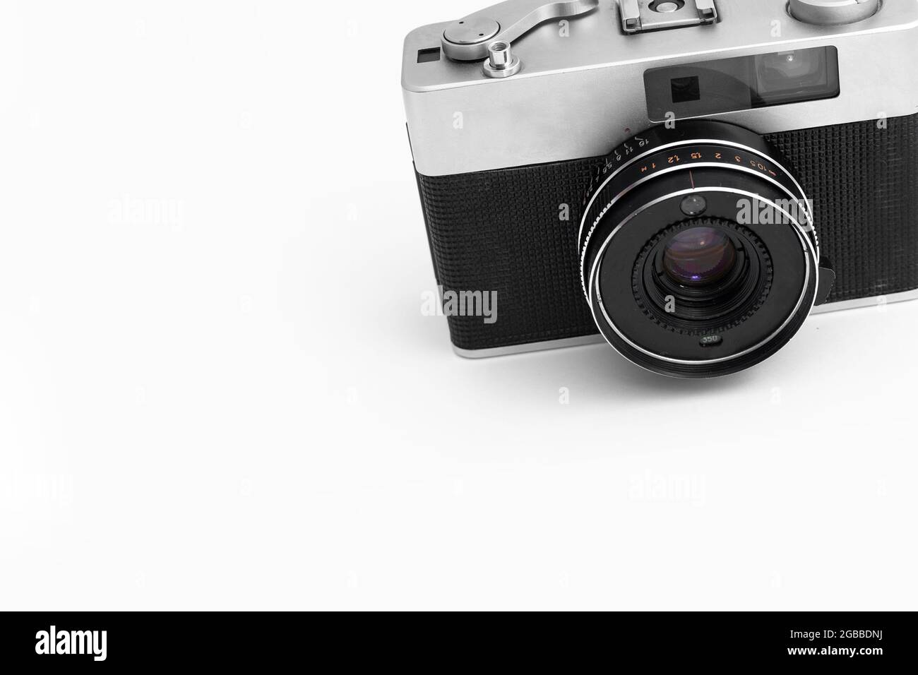 retro film camera on an isolated white background Stock Photo - Alamy