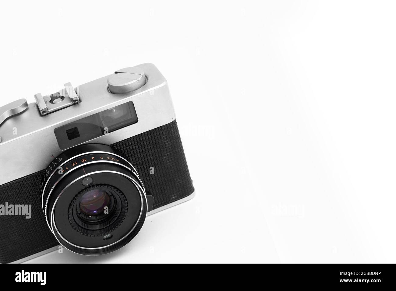 retro film camera on an isolated white background Stock Photo - Alamy