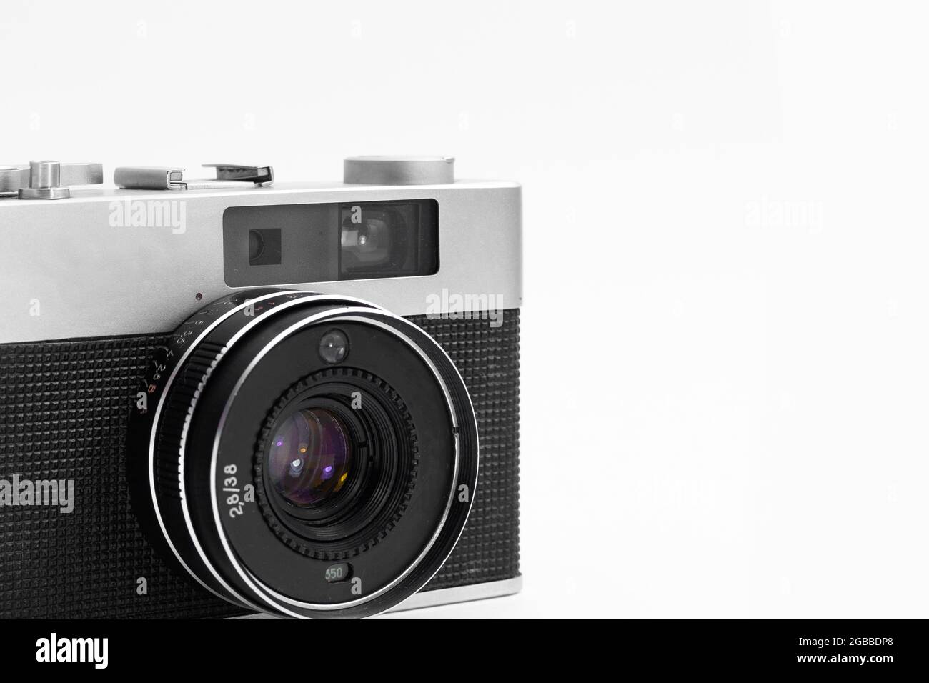 retro film camera on an isolated white background Stock Photo - Alamy