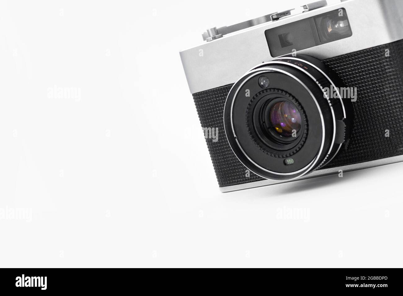 retro film camera on an isolated white background Stock Photo - Alamy