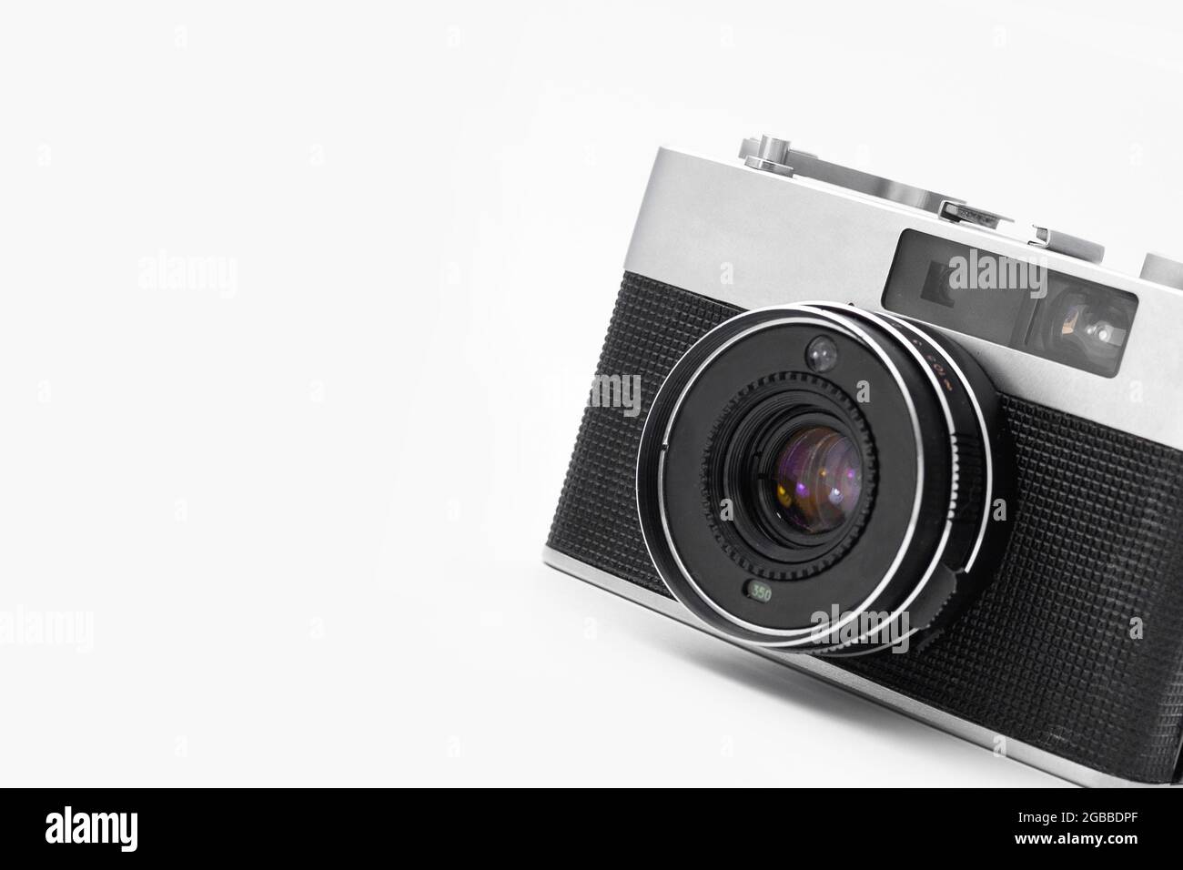 retro film camera on an isolated white background Stock Photo - Alamy