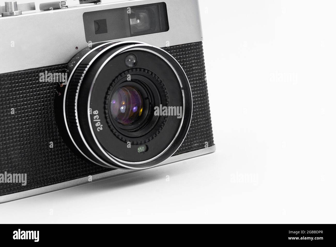 retro film camera on an isolated white background Stock Photo - Alamy