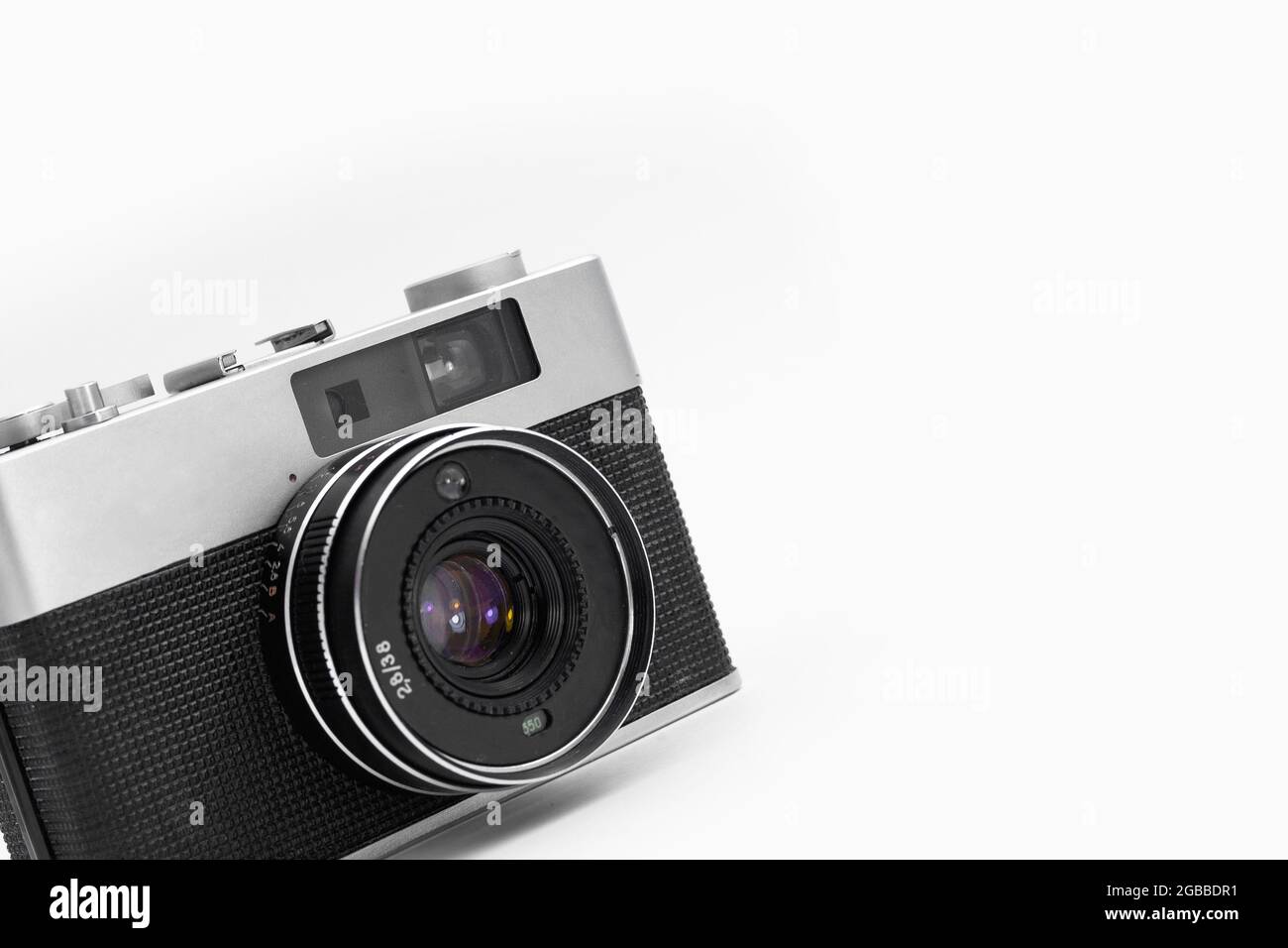 retro film camera on an isolated white background Stock Photo - Alamy