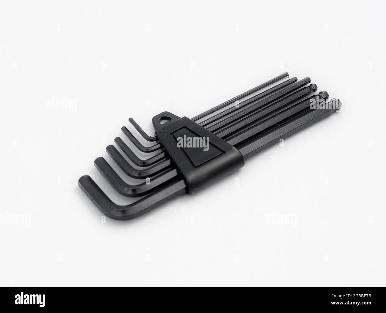 bicycle tool kit on an isolated white background Stock Photo