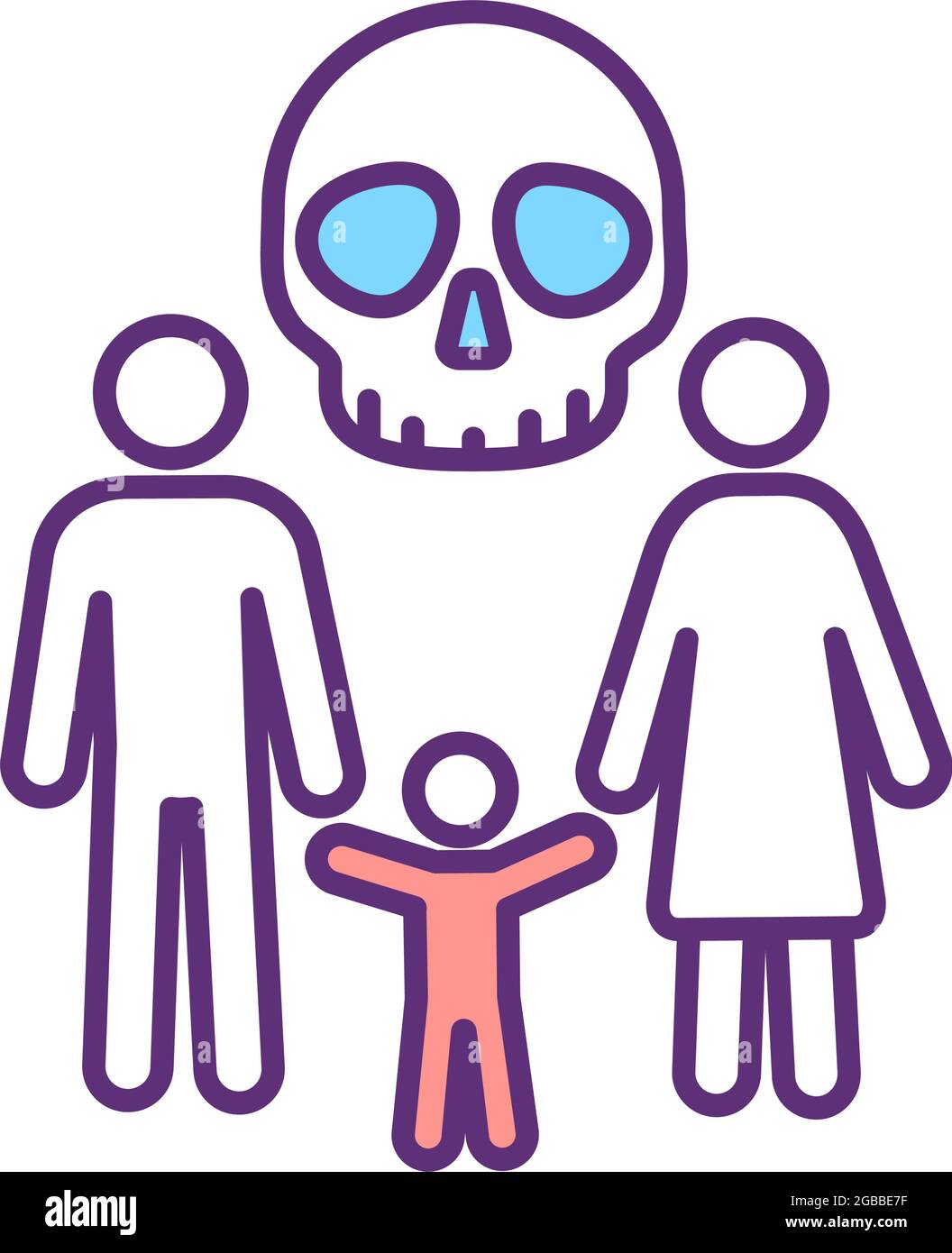 Family threat RGB color icon Stock Vector Image & Art - Alamy