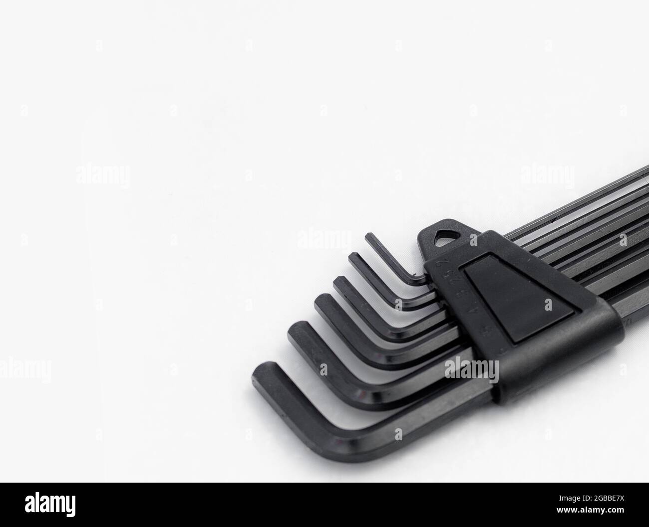 bicycle tool kit on an isolated white background Stock Photo