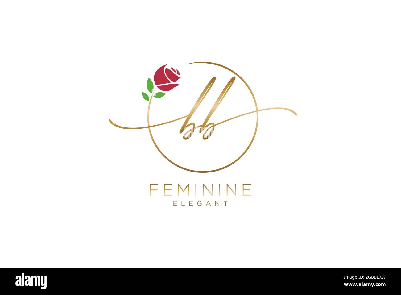 BB Feminine logo beauty monogram and elegant logo design, handwriting ...