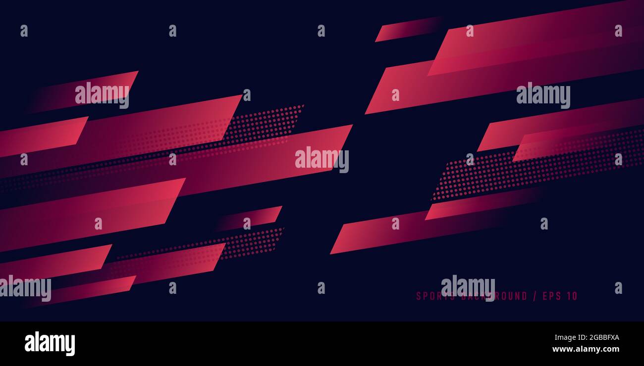 Abstract red geometric composition, speed movement technology ...