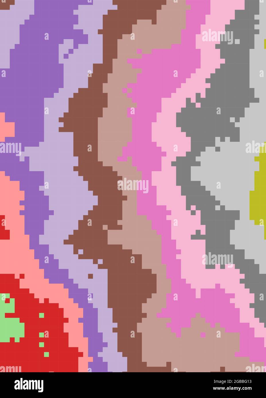 Abstract Geometrical color pixel generative art illustration Stock ...
