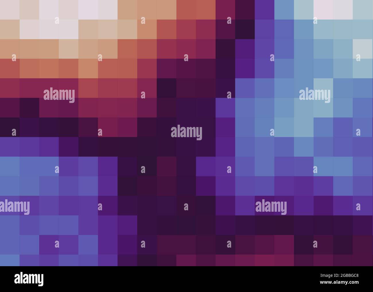 Abstract Geometrical color pixel generative art illustration Stock ...