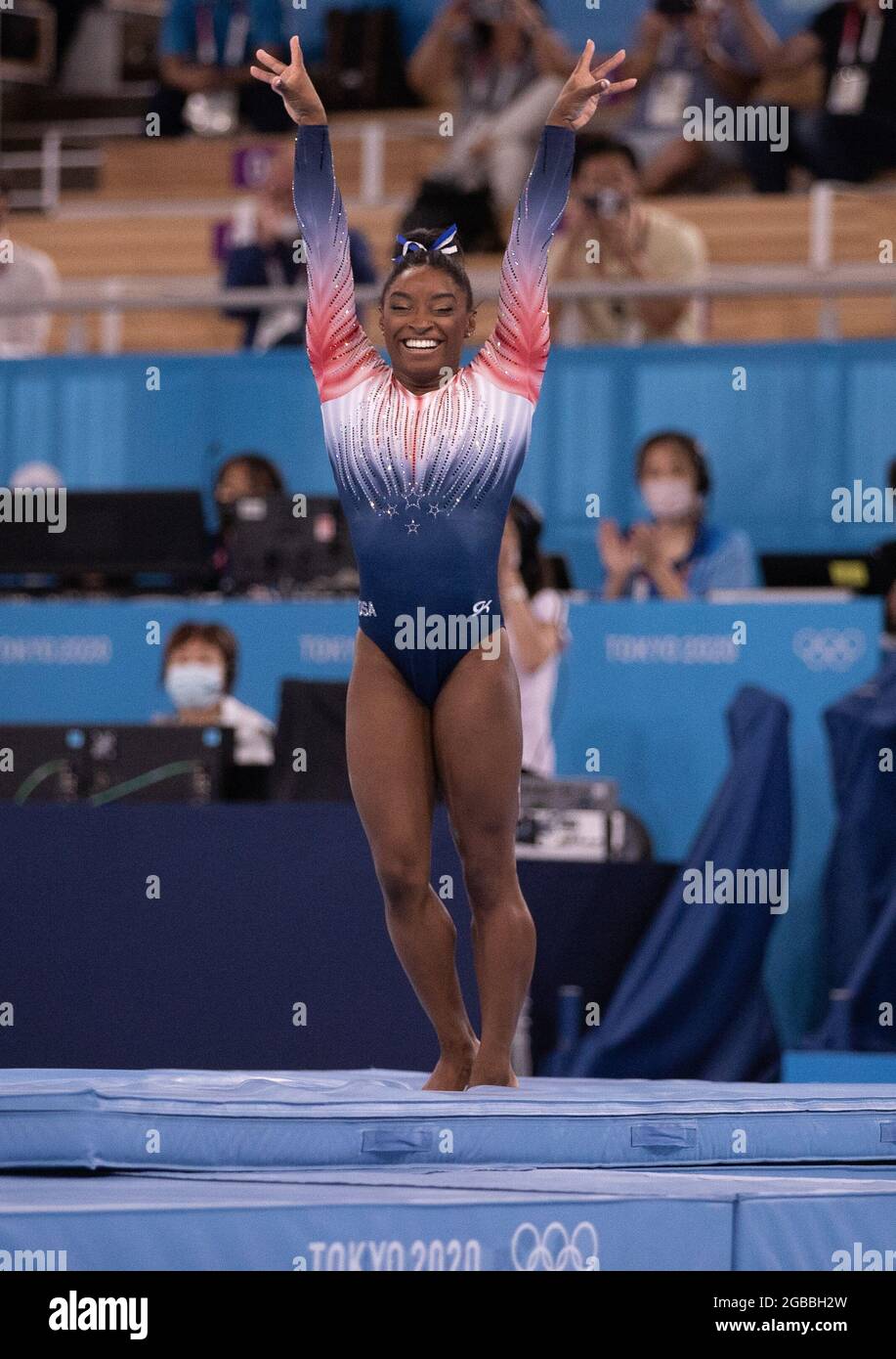 Tokyo Kanto Japan 3rd Aug 21 Usa Gymnast Simone Biles 24 Competes On The Balance Beam For The First Time After Withdrawing From The Team Women S Individual All Around On July 27 21
