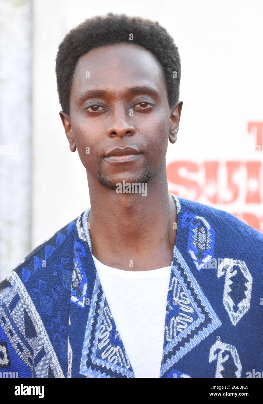Los Angeles, California, USA 2nd August 2021 Actor Edi Gathegi attends Warner Bros. Premiere of 'The Suicide Squad' at Regency Village Theatre on August 2, 2021 in Los Angeles, California, USA. Photo by Barry King/Alamy Live News Stock Photo